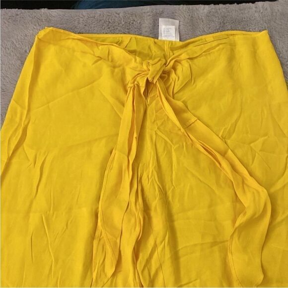 La Perla Aquasuit 100% viscose Bright Yellow Wide-Leg Pants, L - Picture 2 of 5